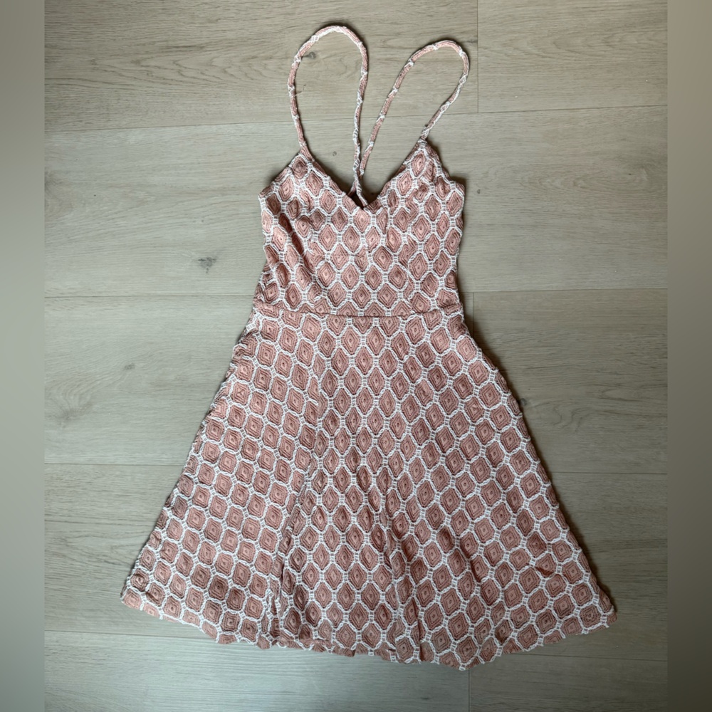 Kimchi Blue Peach and Cream Lace Dress